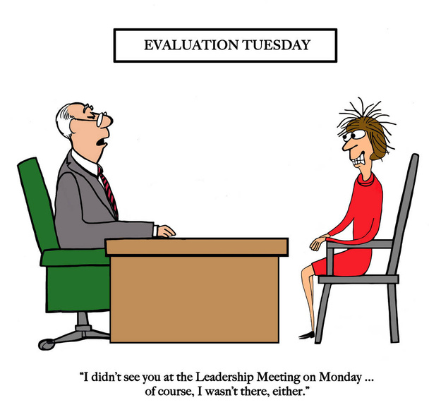 Manager is giving mixed evaluation to employee. - Photo, Image
