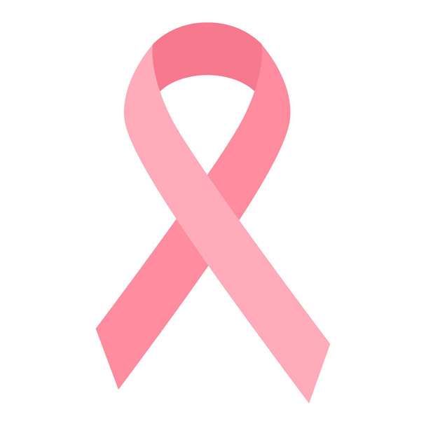 Isolated pink ribbon. Breast cancer campaign - Vektor, obrázek