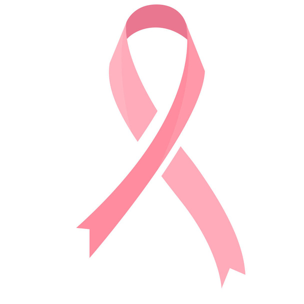Isolated pink ribbon. Breast cancer campaign - Vector, imagen