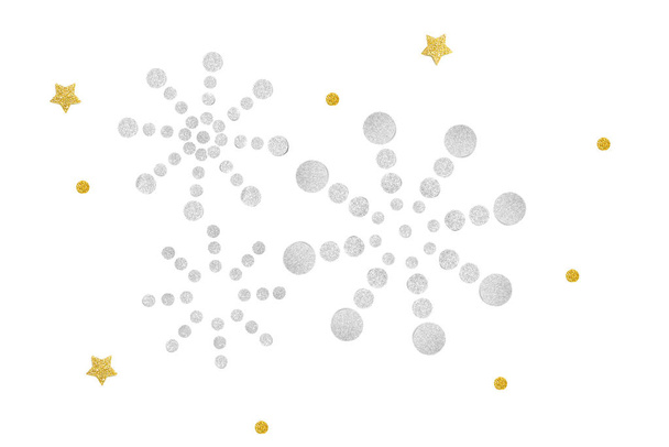 Estrella de brillo y fondo cortado con papel de fuegos artificiales de punto - aislado
 - Foto, Imagen
