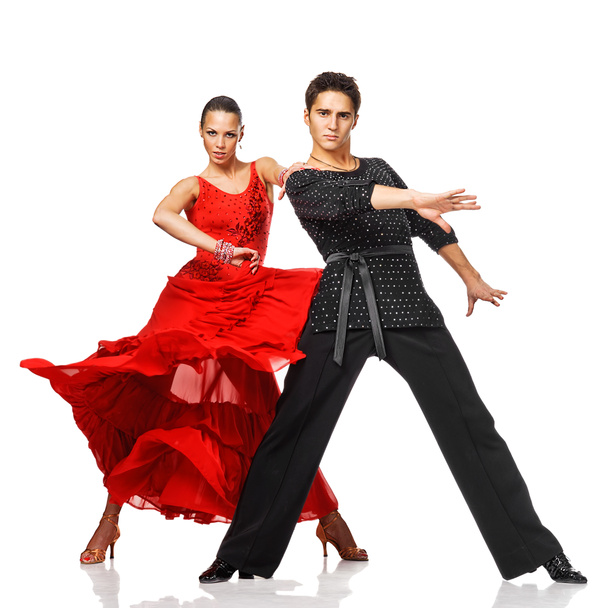 Elegancia latin táncosok akcióban - Fotó, kép