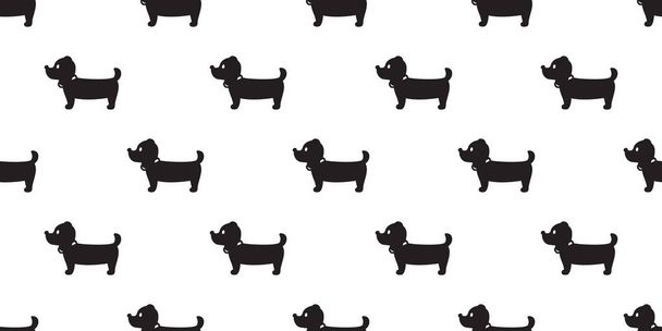 Dog seamless pattern Dachshund vector puppy scarf isolated cartoon illustration tile background repeat wallpaper - Vektori, kuva