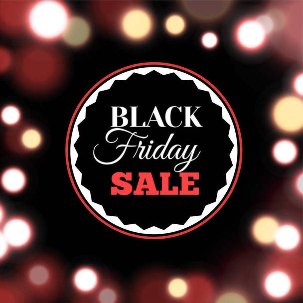 Black Friday Sale poster in realistic style include background with lights - Vector, Imagen