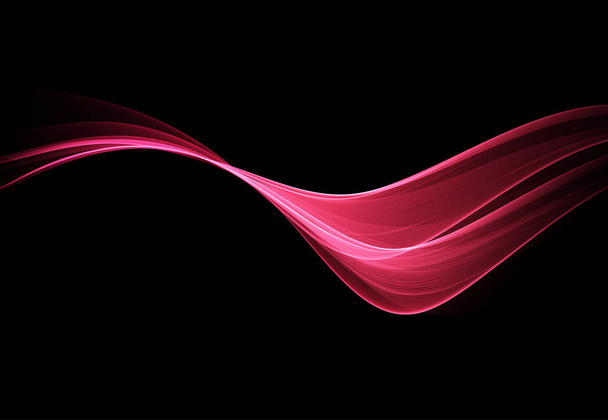 Vector Abstract shiny color red wave design element - Вектор,изображение