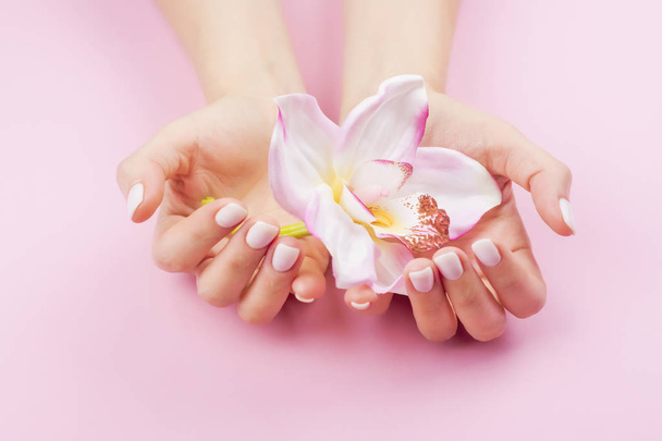 Beautiful pastel manicure - Foto, Imagen