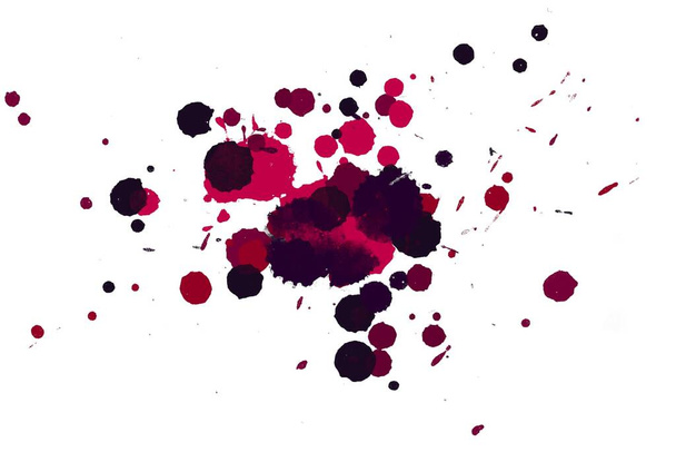 Abstract watercolor aquarelle hand drawn paint splatter stain on white background - Fotó, kép
