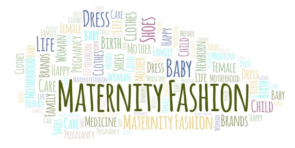 Zwangerschaps Fashion word cloud. Wordcloud gemaakt met alleen tekst. - Foto, afbeelding
