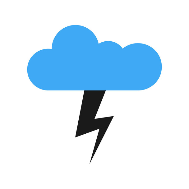 Een wolk met een onweersbui - Vector, afbeelding