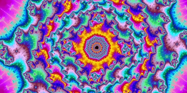 Digitale universum verbazingwekkend abstracte kleurrijke achtergrond fractal Benoit Mandelbrot hoge resolutie zeer groot formaat - Foto, afbeelding