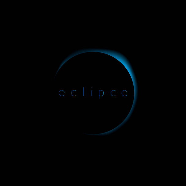  solar eclipse blue - Vector, Image