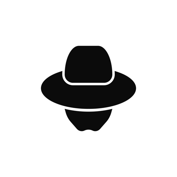 Ikone des Inkognito-Agenten. Spionage-Logo - Vektor, Bild