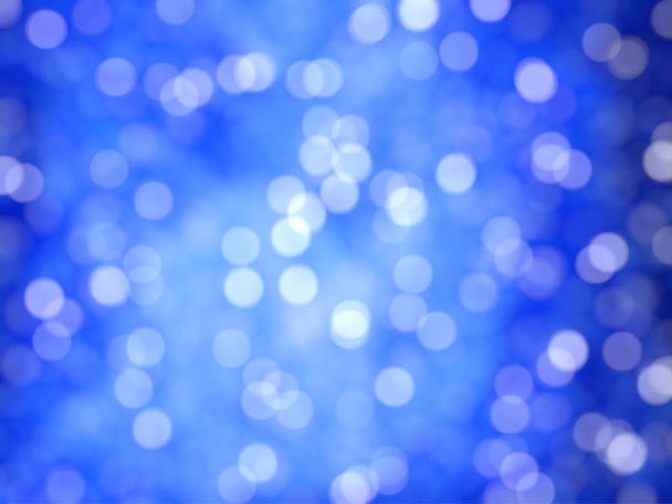 Defocused Unique Abstract Blue Bokeh Festive Lights - Fotografie, Obrázek