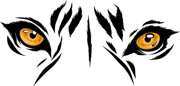 Mascotte vectorielle yeux de tigre Graphic - Vecteur, image