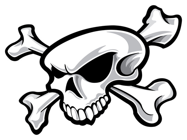 Skull and crossbones - Vector, Image