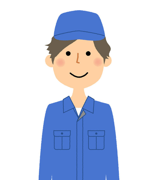 Working young man/Illustration of a young male worker. - Vector, Image