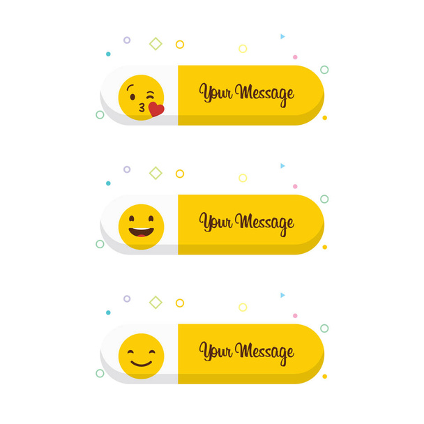 Emoji with your message design vector - Vector, Image