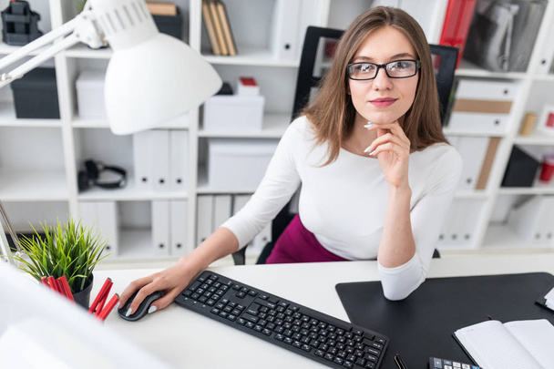 Beautiful young businesswoman working  in a bright office.  - Photo, Image