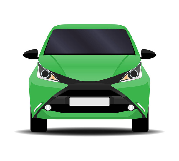 realistic car. hatchback. front view. - Vector, Image