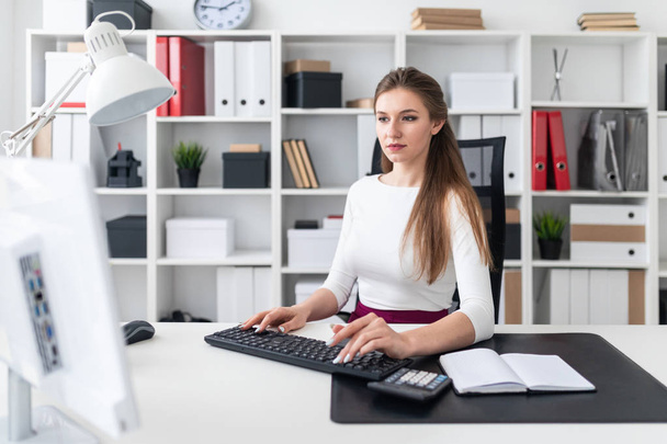 Beautiful young businesswoman working  in a bright office.  - Fotoğraf, Görsel