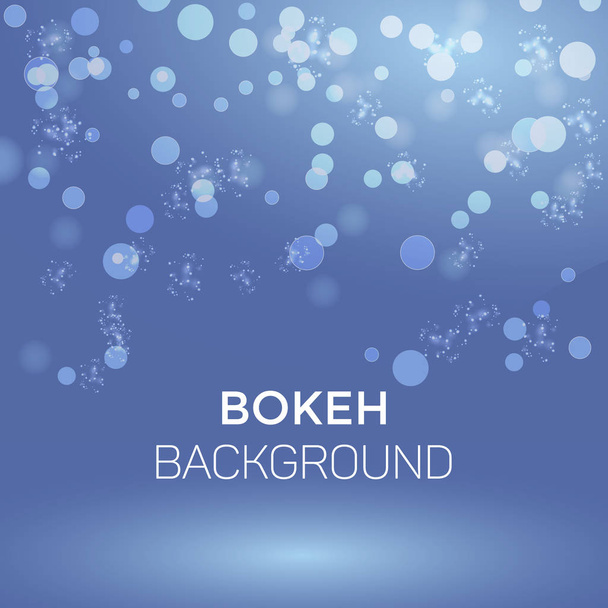 Εικονογράφηση φορέα αφηρημένα φόντο Bokeh χειμώνα νιφάδα χιονιού - Διάνυσμα, εικόνα