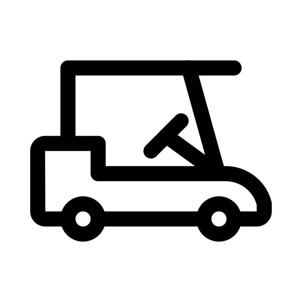 Golf-Cart-Symbol, Vektorabbildung - Vektor, Bild