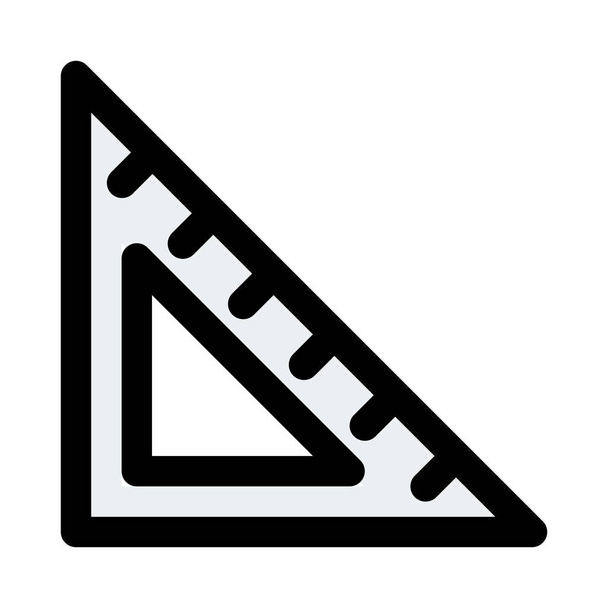 Geometrical set square, vector icon design - Vector, Image