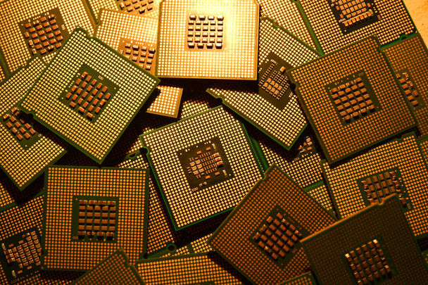 παλιό υπολογιστή τσιπ επεξεργαστών - Φωτογραφία, εικόνα