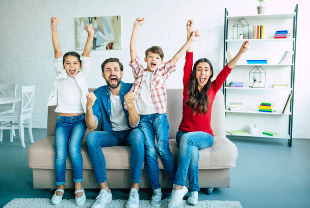 Young family spending happy time at home  - Photo, image