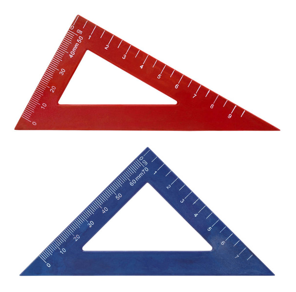 Red and blue rulers - Photo, Image