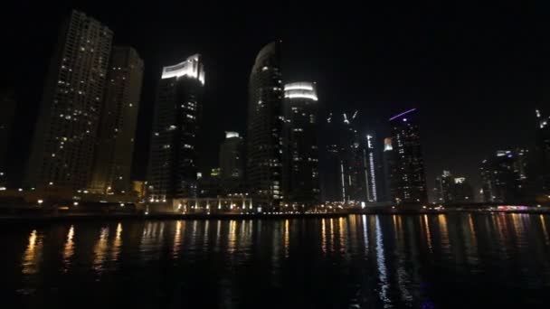 Dubai Marina la nuit - Séquence, vidéo
