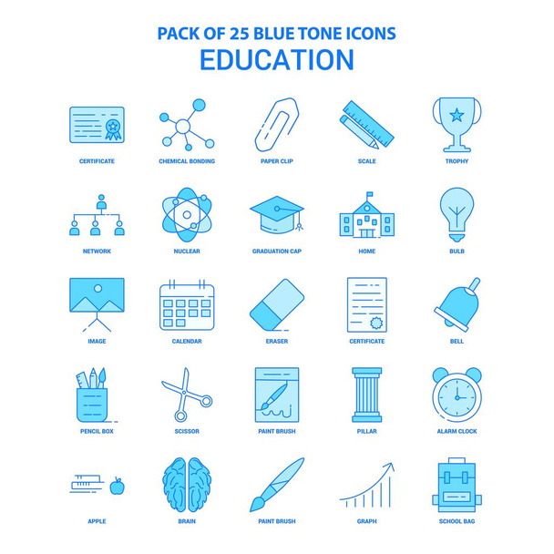 Pack d'icônes bleu Éducation - 25 ensembles d'icônes
 - Vecteur, image