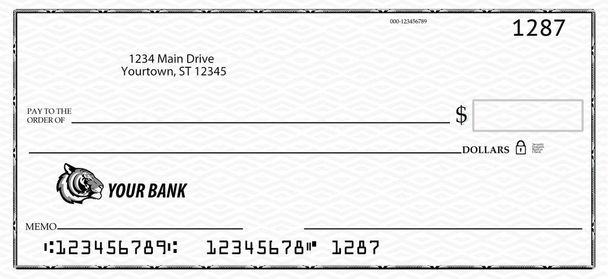Voici un générique, faux chèque bancaire personnel qui est une illustration. Il a du réalisme, mais il se moque
. - Photo, image