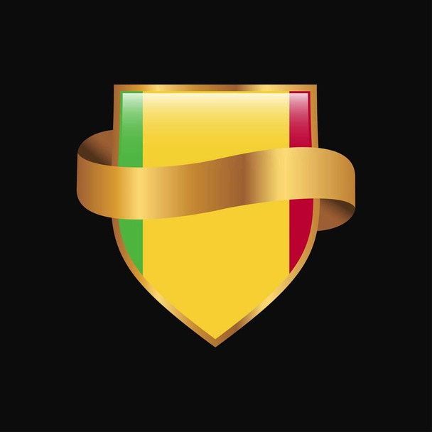 Mali flag Golden badge design vector - Вектор, зображення