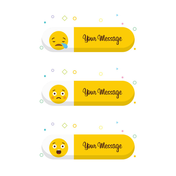 Emoji with your message design vector - Vector, Image