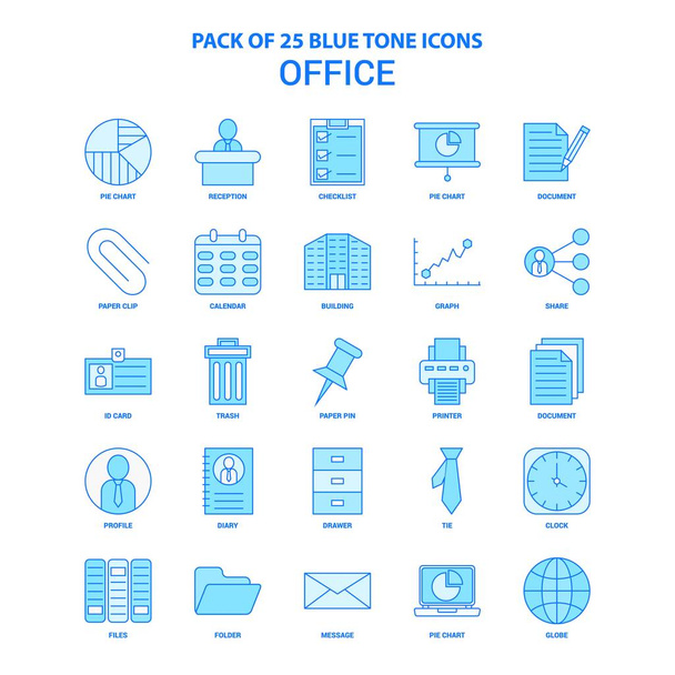 Pack d'icônes Office Blue Tone - 25 ensembles d'icônes
 - Vecteur, image