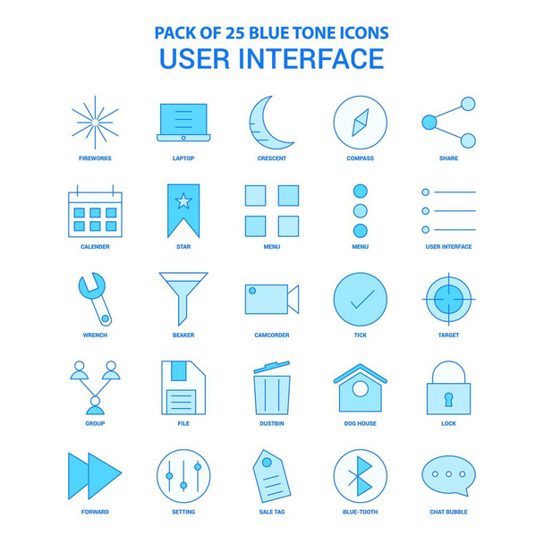 Interfaz de usuario Blue Tone Icon Pack - 25 conjuntos de iconos
 - Vector, Imagen
