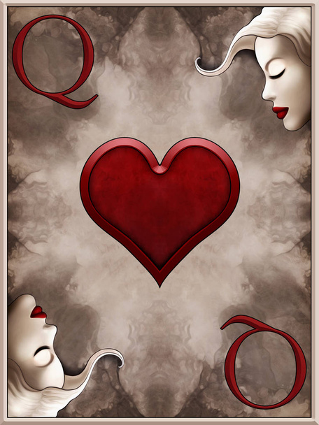 Queen of Hearts kortin kuvitus
 - Valokuva, kuva