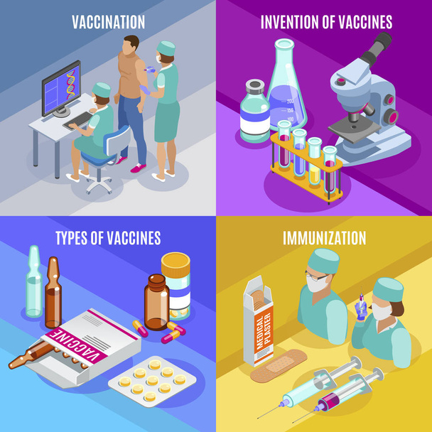 Orvosi vakcinázási koncepció - Vektor, kép