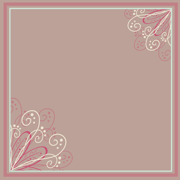 Frame with flowers. Vector illustration. - Vector, afbeelding