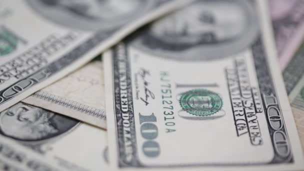 close-up footage of dollar banknotes for background - Metraje, vídeo