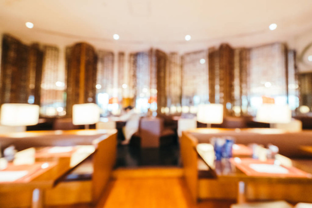 abstrakte Unschärfe und defokussiertes Frühstücksbuffet im Hotelrestaurant und Café-Interieur für Hintergrund - Foto, Bild