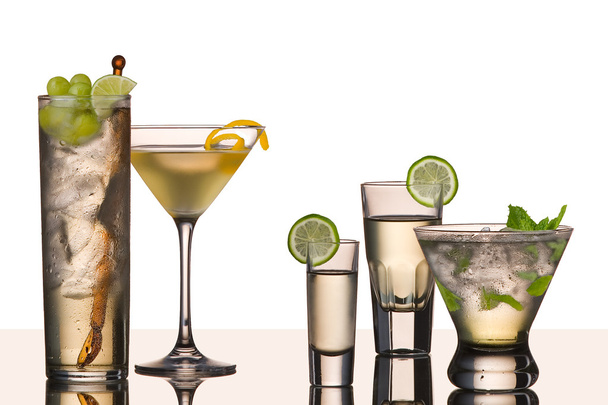 Five vodka cocktails - Фото, изображение