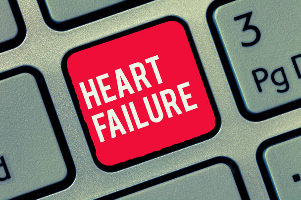 Word writing text Heart Failure. Business concept for Failure of the heart to function well Unable to pump blood - Photo, Image