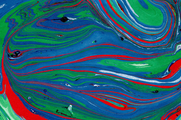Kleurrijke marmeren achtergrond met verf spatten textuur - Foto, afbeelding