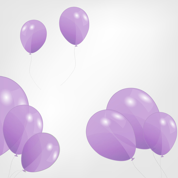 Set of colored balloons, vector illustration. EPS 10. - Vector, Image