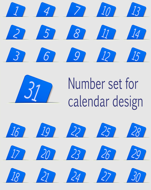 zestaw ikon kalendarz z numerami. Ilustracja wektorowa - Wektor, obraz