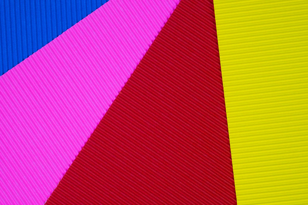 Multi coloured corrugated paper texture, use for background. vivid colour with copy space for add text or object. - Foto, Imagen