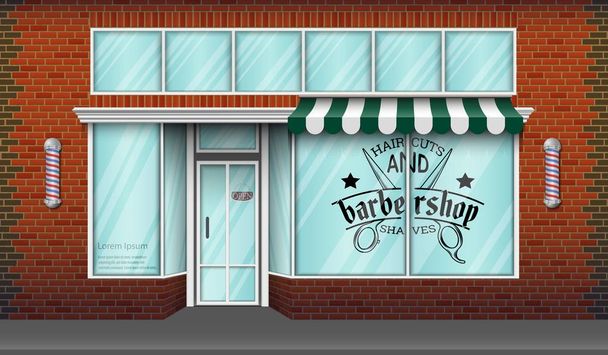 Векторні ілюстрації перукарні магазину будівлі фону - Вектор, зображення