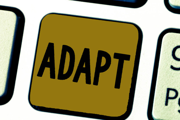 Aplikace Word psaní textu Adapt. Obchodní koncept pro učinit vhodná pro nové použití doplňkové látky nebo účel upravené k tomuto stavu - Fotografie, Obrázek