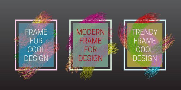 Marcos de texto coloridos modernos para el diseño de moda
. - Vector, Imagen